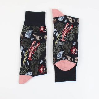 Men's Coastal Patterned Cotton Socks
