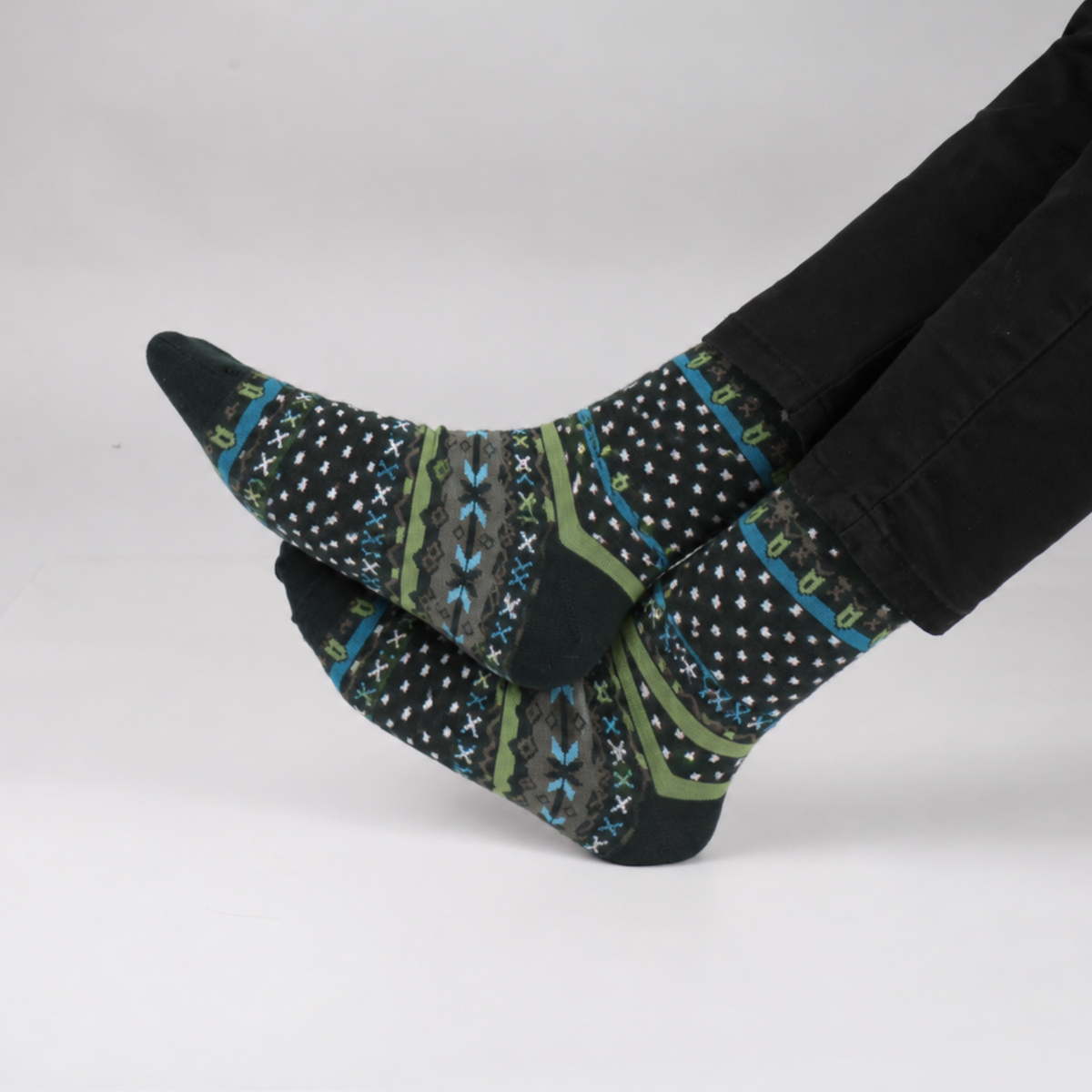 Corgi Men's Fair Isle Merino Wool Socks
