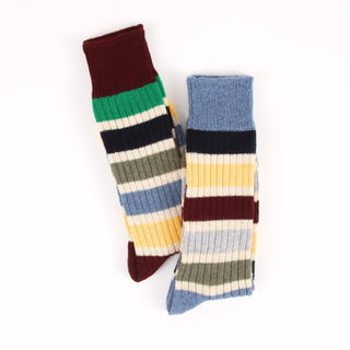 Men's Pantone Stripe Cashmere & Cotton Socks