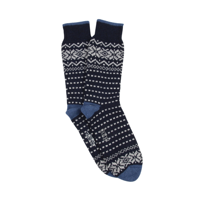 Men's Fair Isle Pure Cashmere Socks