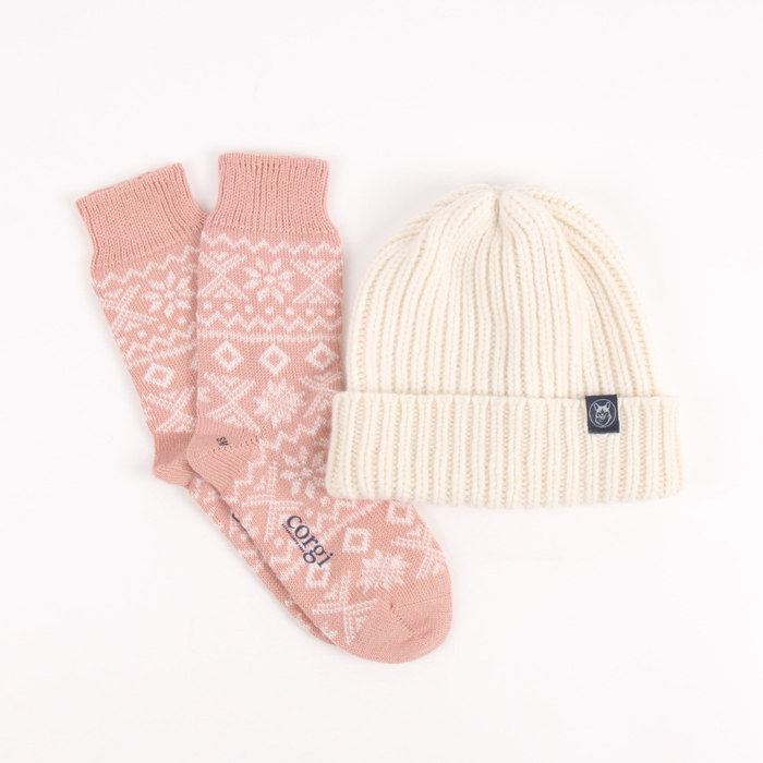 Women's Pink Fair Isle Gift Set