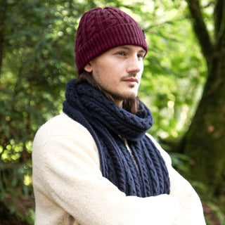 Cable Knit Cashmere Beanie