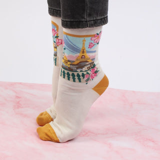 Women's Parisian Window Cotton Socks