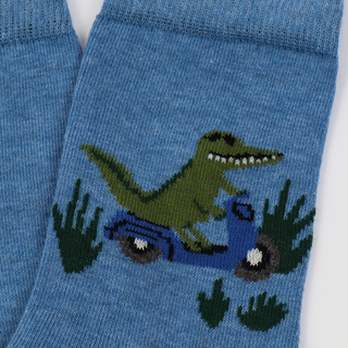 Kids Cool Crocodile Cotton Socks detail