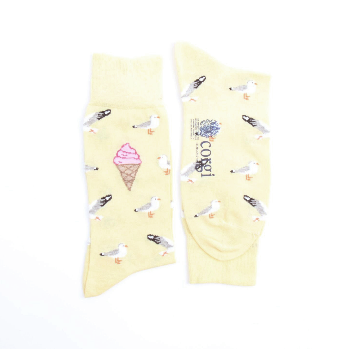 Men's Ice cream & Seagull Cotton Socks
