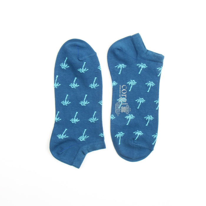 Men's Palm Trees Cotton Trainer Socks