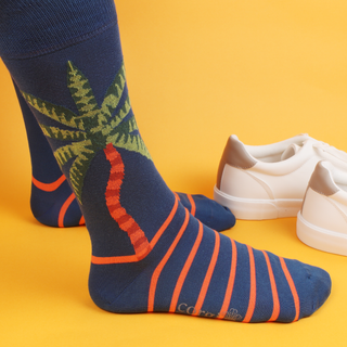 Men's Palm Tree Cotton Socks