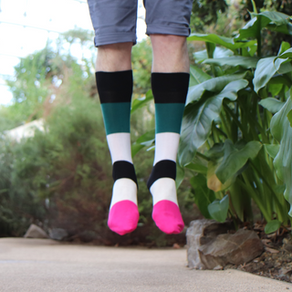 Men's Block Stripe Cotton Socks