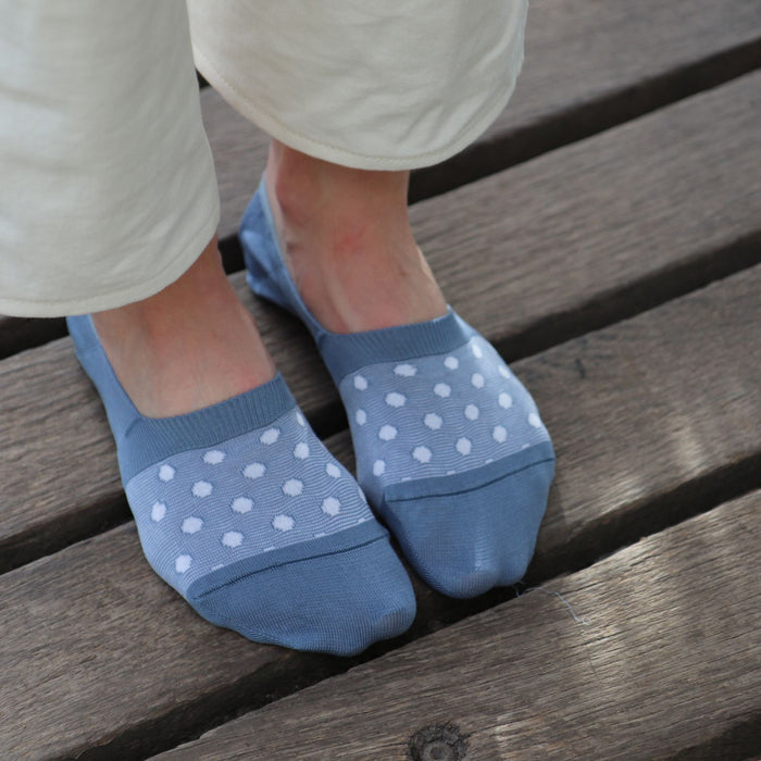 Women's Spotty Mercerised Cotton Invisible Socks