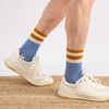 Men's Sport Stripe Quarter Cotton Socks
