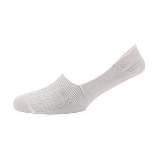 white Cable Mercerised Cotton Invisible Socks