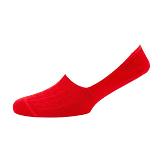 Red Cable Mercerised Cotton Invisible Socks - Corgi Socks