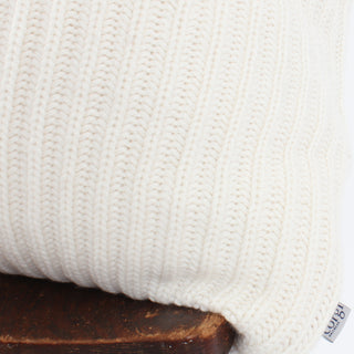 Large Chunky Ribbed Cashmere Cushion