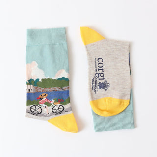 Children's Bicycle Ride Cotton Socks - Corgi Socks