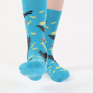Children's Flying Puffin Cotton Socks - Corgi Socks