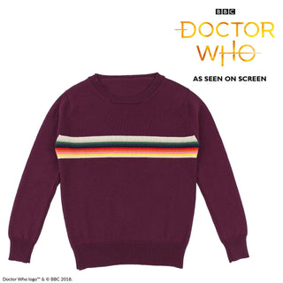 Doctor Who Unisex Striped Cashmere & Cotton Jumper - Corgi Socks