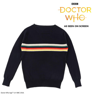 Doctor Who Unisex Striped Cashmere & Cotton Jumper - Corgi Socks