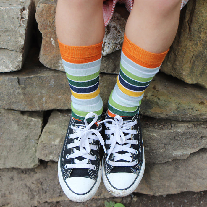 Kids Pantone Stripe Cotton Socks