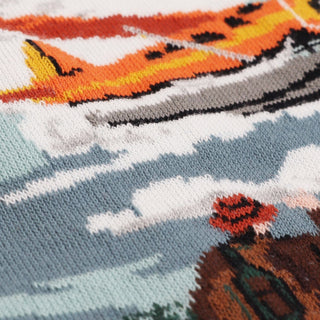 Fisherman Scene Cotton Socks - Corgi Socks
