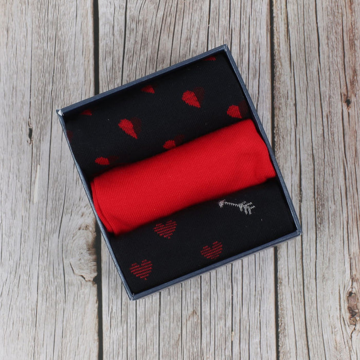 Men's "I Love You" 3-Pair Cotton Gift Box