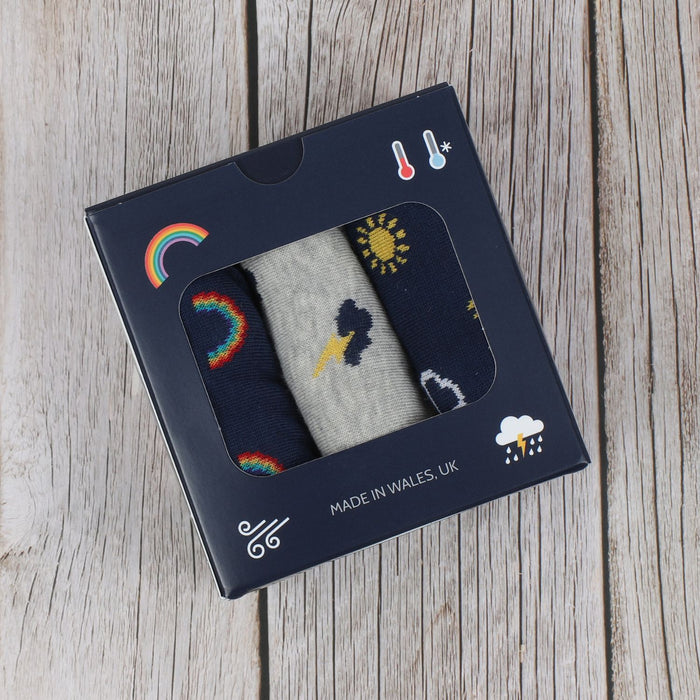 Men's Welsh Weatherman x Corgi 'Storm' 3-Pair Cotton Gift Box