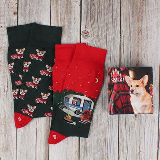 Men's Campervan Corgi 2-Pair Gift Box