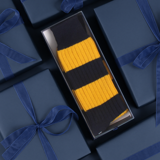 Men's Pure Cashmere Stripe Socks