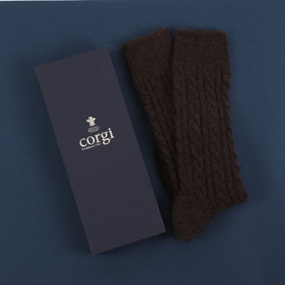 Men's Handmade 'Prince of Wales Cable' Cashmere Socks