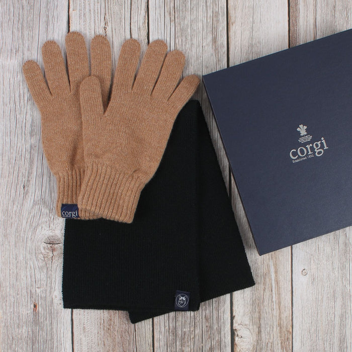 Men's Cashmere Scarf and Glove Gift Box