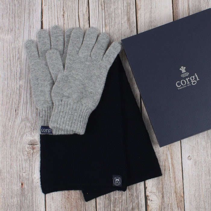 Men's Cashmere Scarf and Glove Gift Box