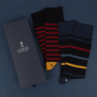 Men's Luxury Stripe 2-Pair Gift Box