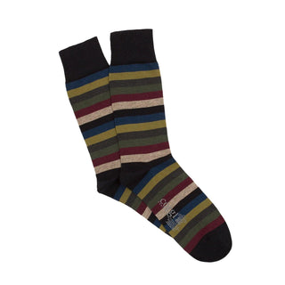 Luxury Corgi Signature 7 Colour Stripe Cotton & Cashmere Socks - Corgi Socks