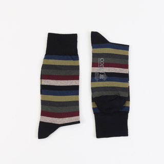 Luxury Corgi Signature 7 Colour Stripe Cotton & Cashmere Socks - Corgi Socks