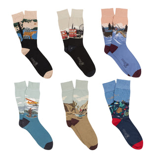 Men's Artists Palette 6-Pair Cotton Gift Box - Corgi Socks