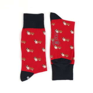 Men's Corgi Dog Cotton Socks - Corgi Socks