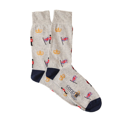 Men's Coronation Mini Icon Cotton Socks - Corgi Socks