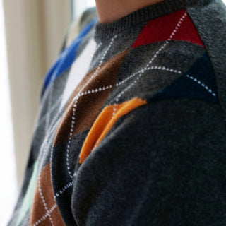 Men's Crew Argyle Sweater - Corgi Socks