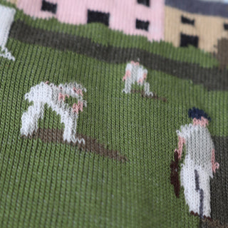 Men's Cricket Scene Cotton Socks - Corgi Socks