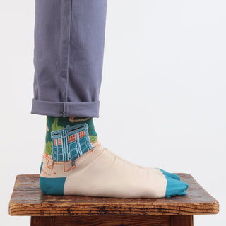Men's Doctor Who Great Wall of China Scene Cotton Socks - Corgi Socks
