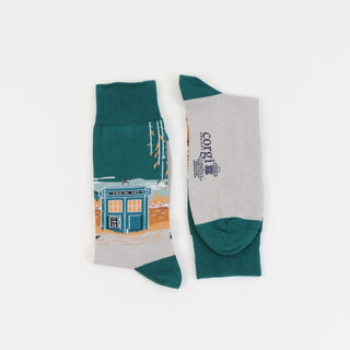 Men's Doctor Who Hangzhou Scene Cotton Socks - Corgi Socks