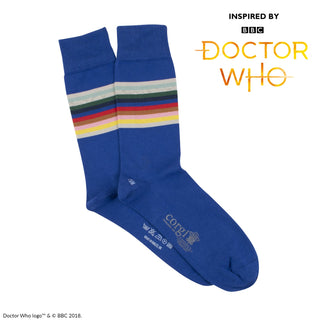 Men's Doctor Who Stripe Cotton Socks - Corgi Socks