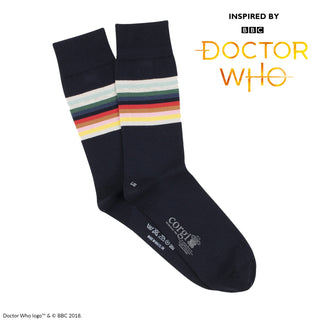 Men's Doctor Who Stripe Cotton Socks - Corgi Socks