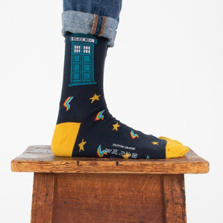Men's Doctor Who Tardis Cotton Socks - Corgi Socks