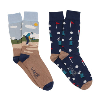 Men's Hole in One 2-Pair Cotton Gift Box - Corgi Socks