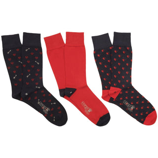 Men's "I Love You" 3-Pair Cotton Gift Box - Corgi Socks