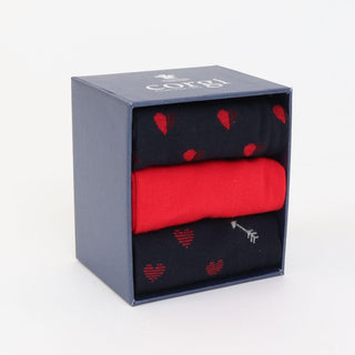 Men's "I Love You" 3-Pair Cotton Gift Box - Corgi Socks