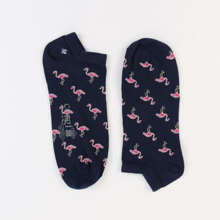 Men's Low Cut Flamingo Cotton Socks - Corgi Socks