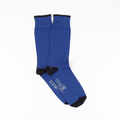 ALBERT KREUZ  Men's elegant business socks made of pure silk navy-blue