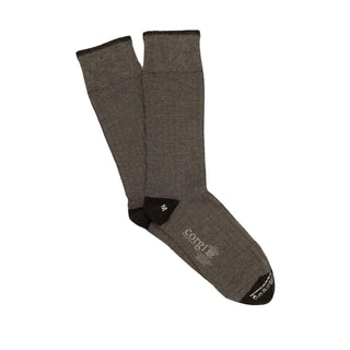 Men's Luxury Contrast Tip, Heel & Toe Cashmere & Silk Socks - Corgi Socks