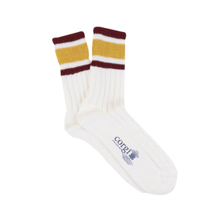 Men's Pure Cotton Tennis Stripe Socks - Corgi Socks